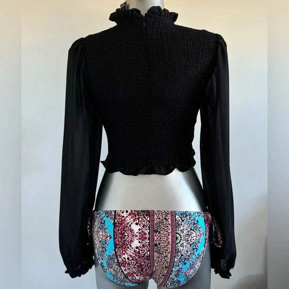 ✅Crop Stretchy Ruffled  Top - Picture 5 of 14